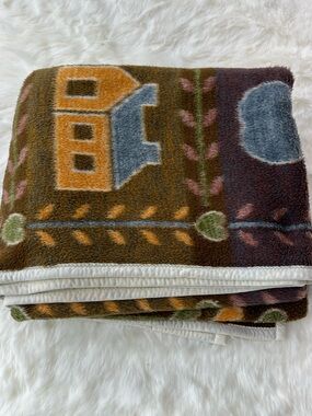 Vintage Made in west Germany Blanket Boho  Rare  Biederlack